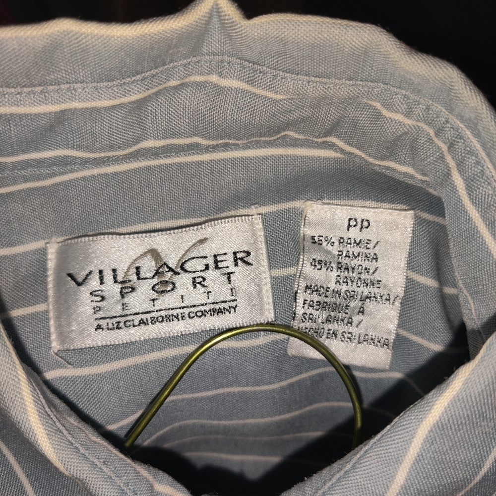 Grey stripped button down - Picture 2 of 2